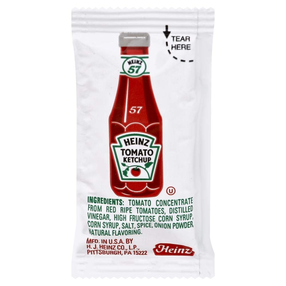Concession Essentials 9gr Heinz Disposable Ketchup Packets. Pack of 50 Count