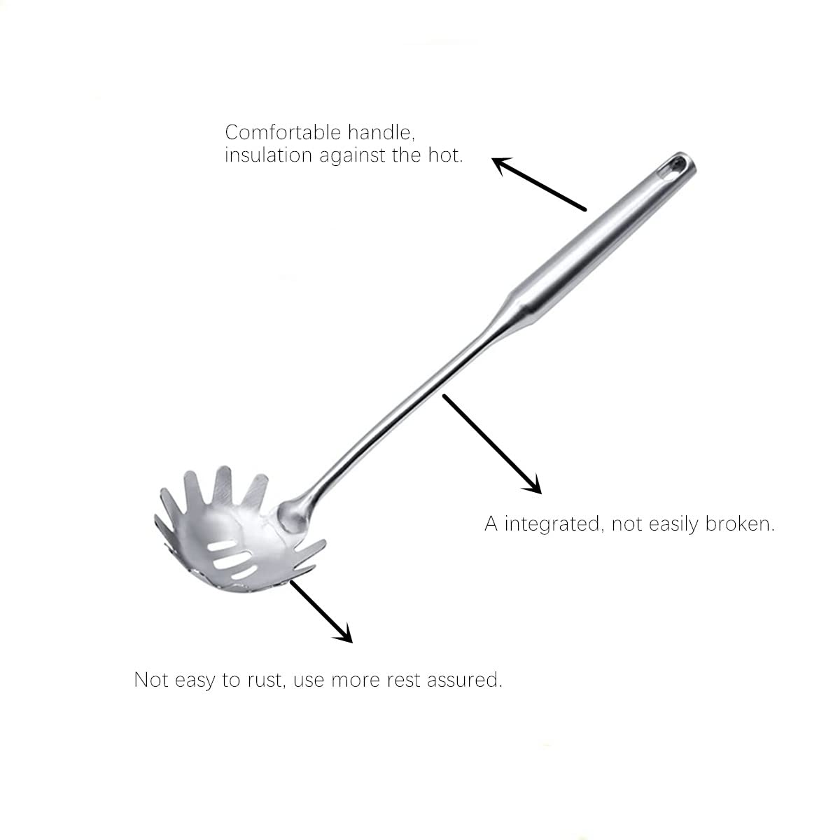 Beetoo Spaghetti Server Utensil, Pasta Server, Stainless Steel Pasta Spoon, Pasta Fork For Cooking Use