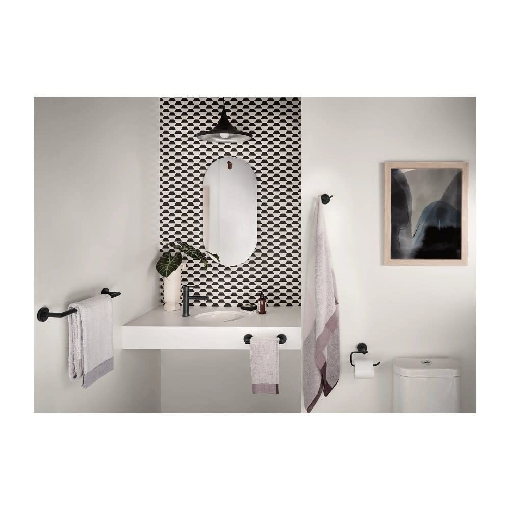TOWEL BAR BLK MAT 18''''L (Pack of 1)