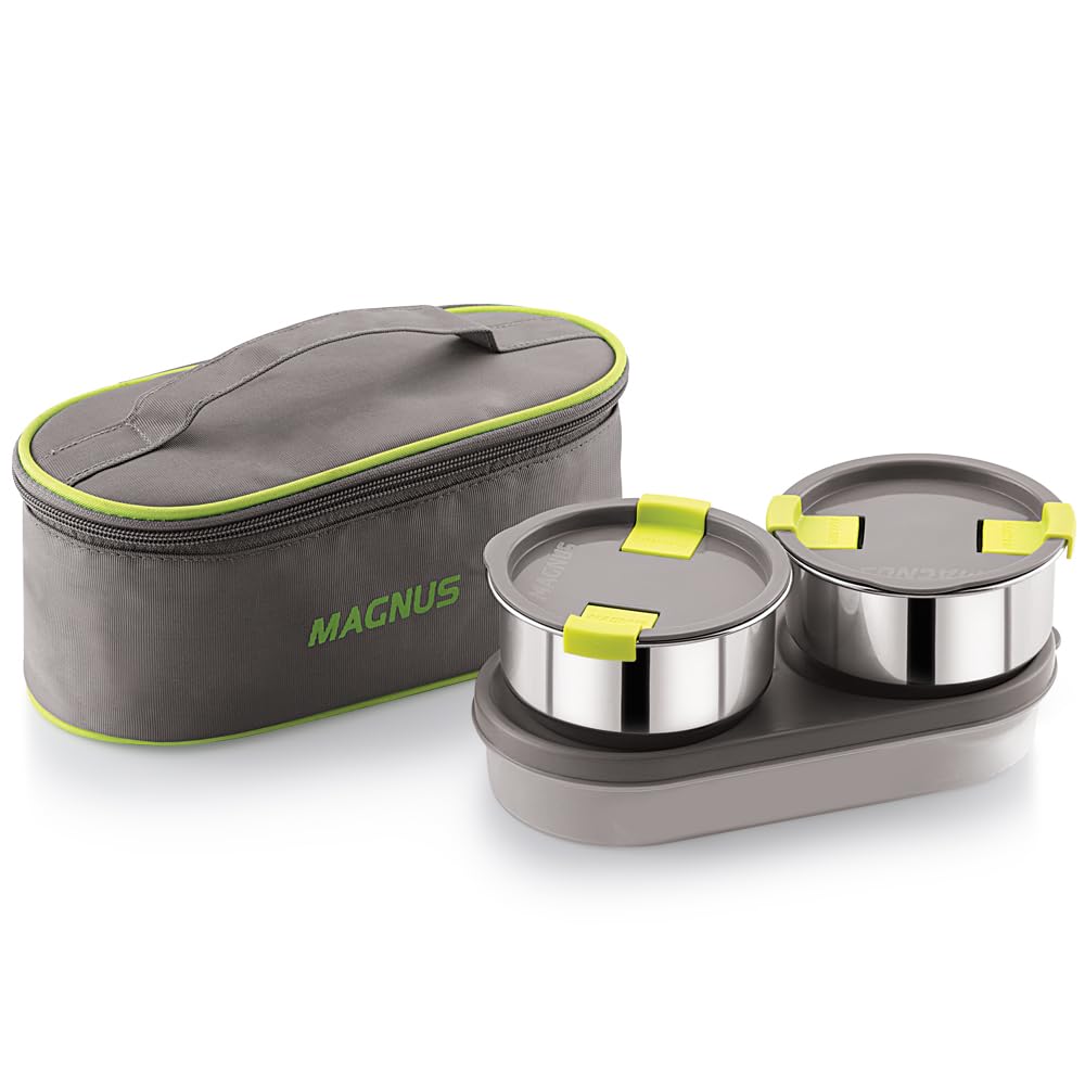 Magnus Olive 3 Lunch Box Set: Leak-Proof Stainless Steel Containers With Thermal Bag - Lunch Box For Kids And Lunch Boxes For Of