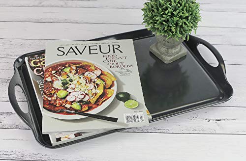 Calypso Basics By Reston Lloyd Melamine Rectangular Serving/Ottoman Tray With Handles
