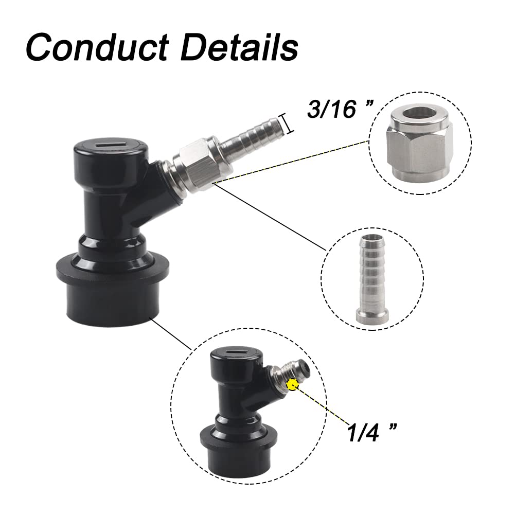 2 Pack Ball Lock Mfl Dis-Connect Set With Swivel Nuts 1/4 Liquid Barbed By Pera