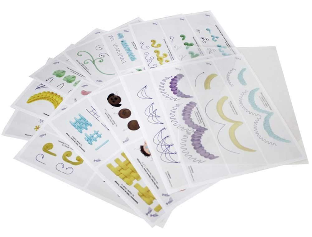 Icing Piping Nozzles Practice Drawings, Cake Pastry Beginner Practice Paper Fondant Decorating Including 23 Popular Patterns Gif