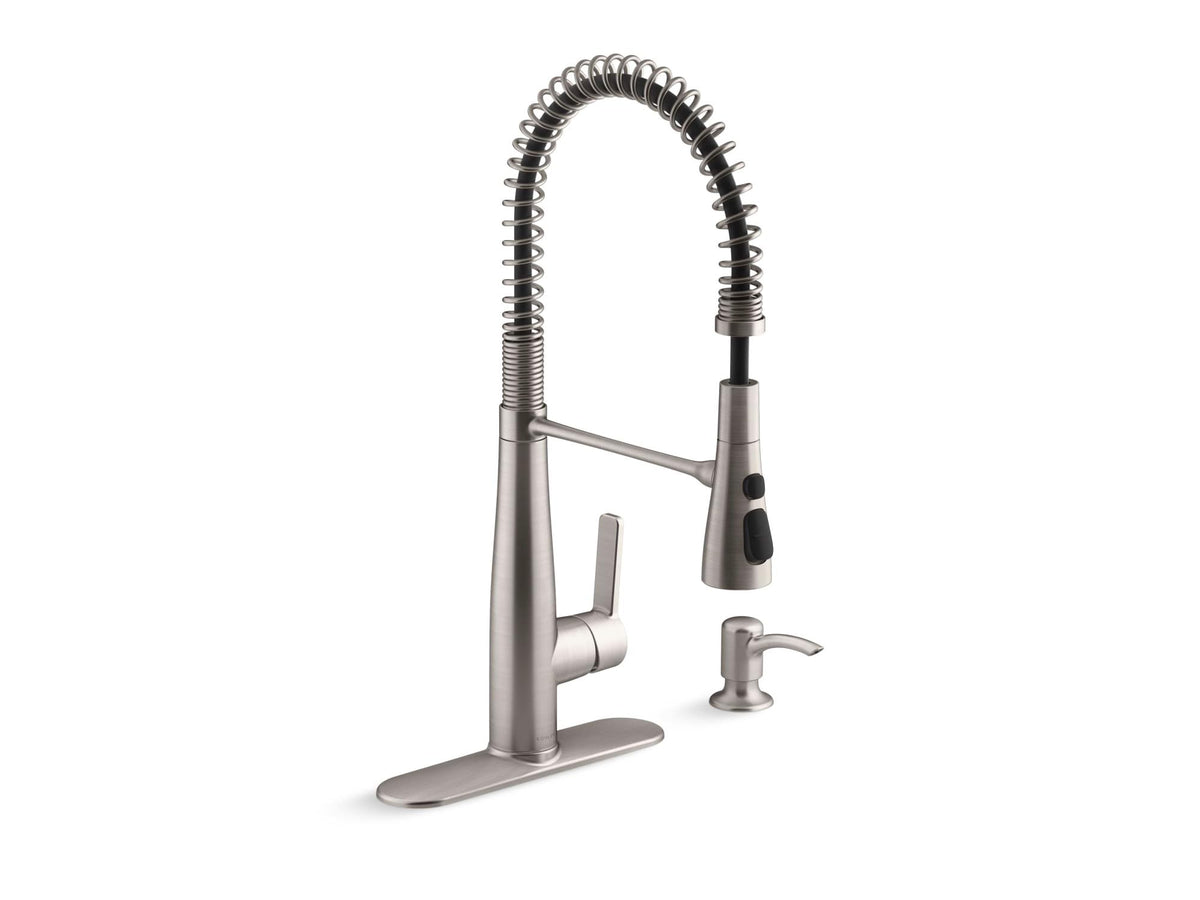 Kohler K-R22745-Sd-Vs Semi-Professional Kitchen Faucet With Soap Dispenser/Lotion Dispenser, Commercial Kitchen Sink Faucet With
