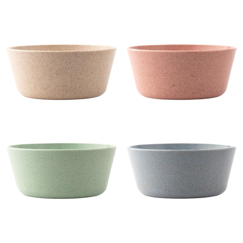 Irida Naturals Planet Friendly Small Curry Bowl Set - Lightweight & Unbreakable Microwave Safe Bowl Set, Rice Husk & Bamboo Fibe