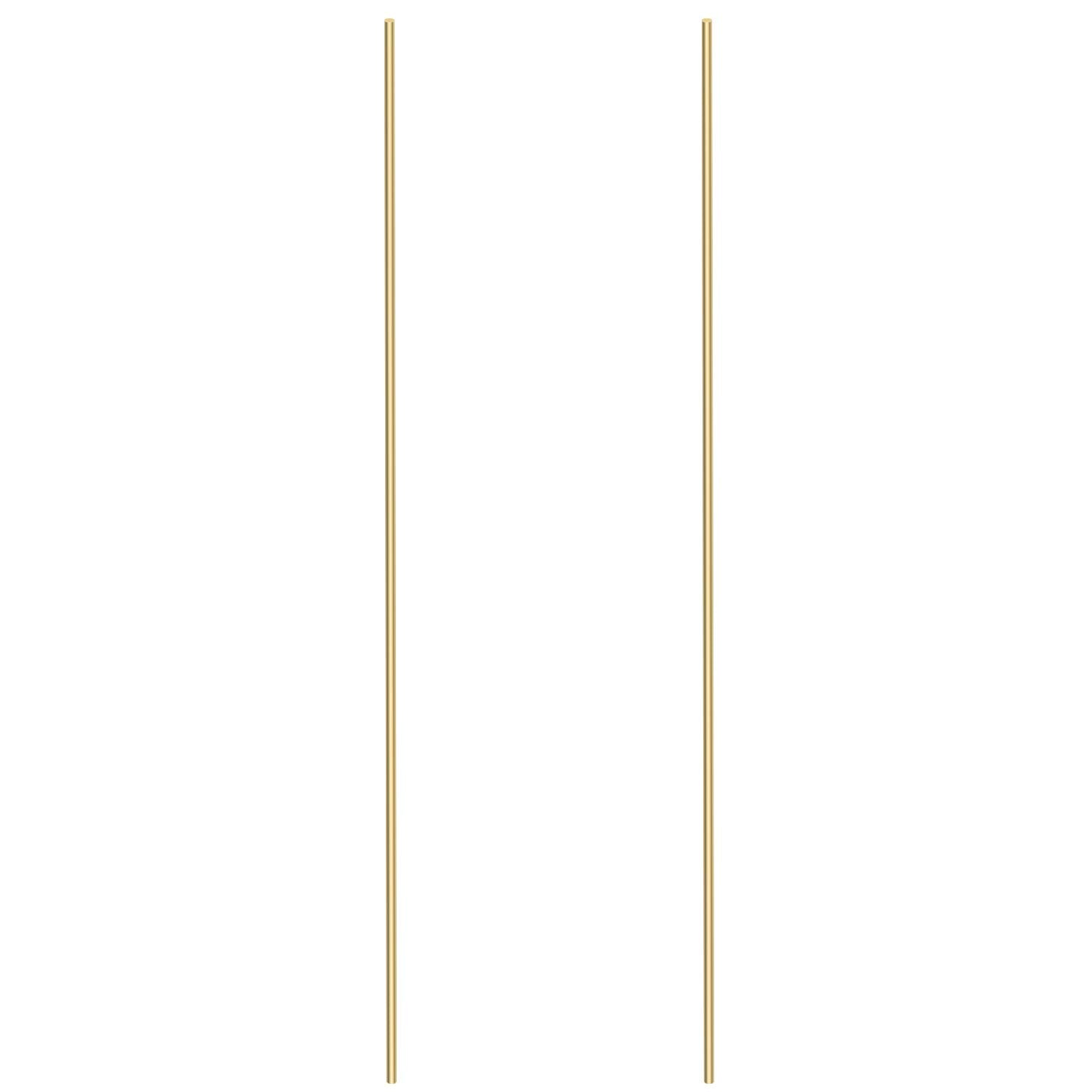 Sutemribor Brass Solid Round Rod Lathe Bar Stock, 18 Inch In Diameter 14 Inches In Length (2 Pcs)
