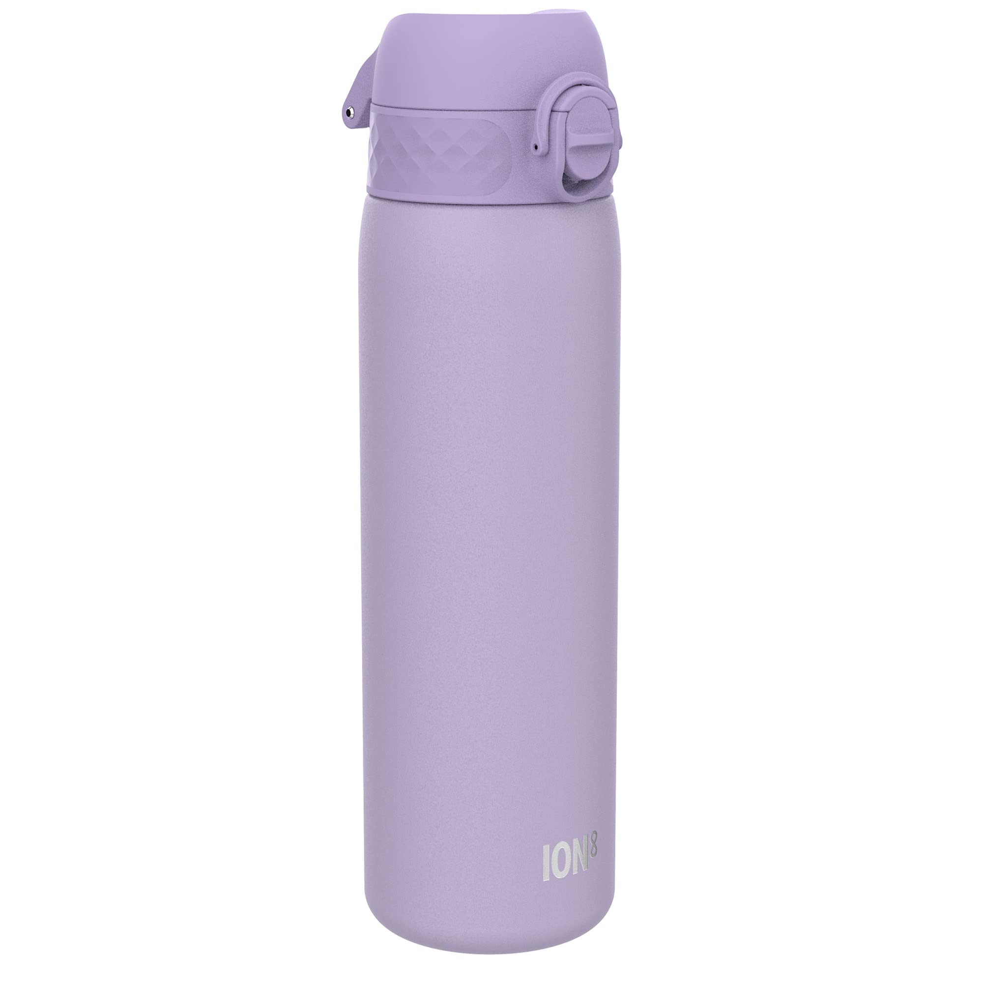 Ion8 Vacuum Insulated Steel Water Bottle, 500 Ml/18 Oz, Leak Proof, Easy To Open,Secure Lock, Dishwasher Safe, Fits Cup Holders,