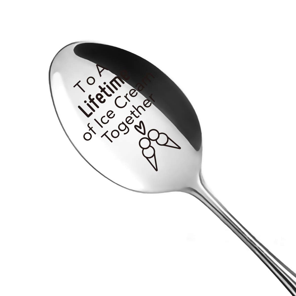 Funny Ice Cream Spoon Engraved For Dad Papa Mom - Cute Ice Cream Spoon Stainless Steel - Best Spoon For Wife Dad Husband Girlfri
