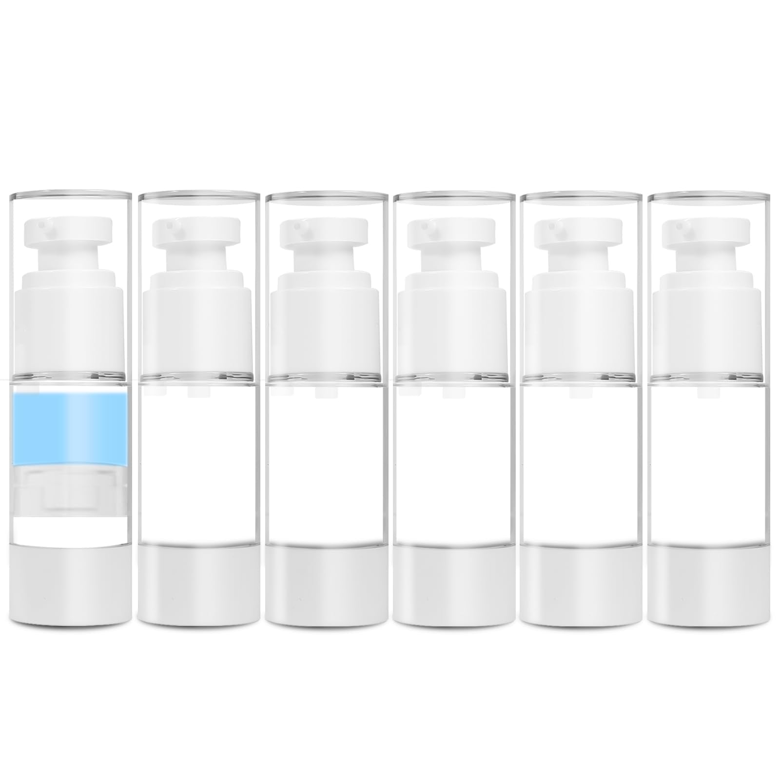Givitasot 1Oz/30Ml Airless Pump Bottles, 6 Pack Lotion Dispenser Travel Size Pump Bottles, Vacuum Cosmetic Travel Bottle For Lot