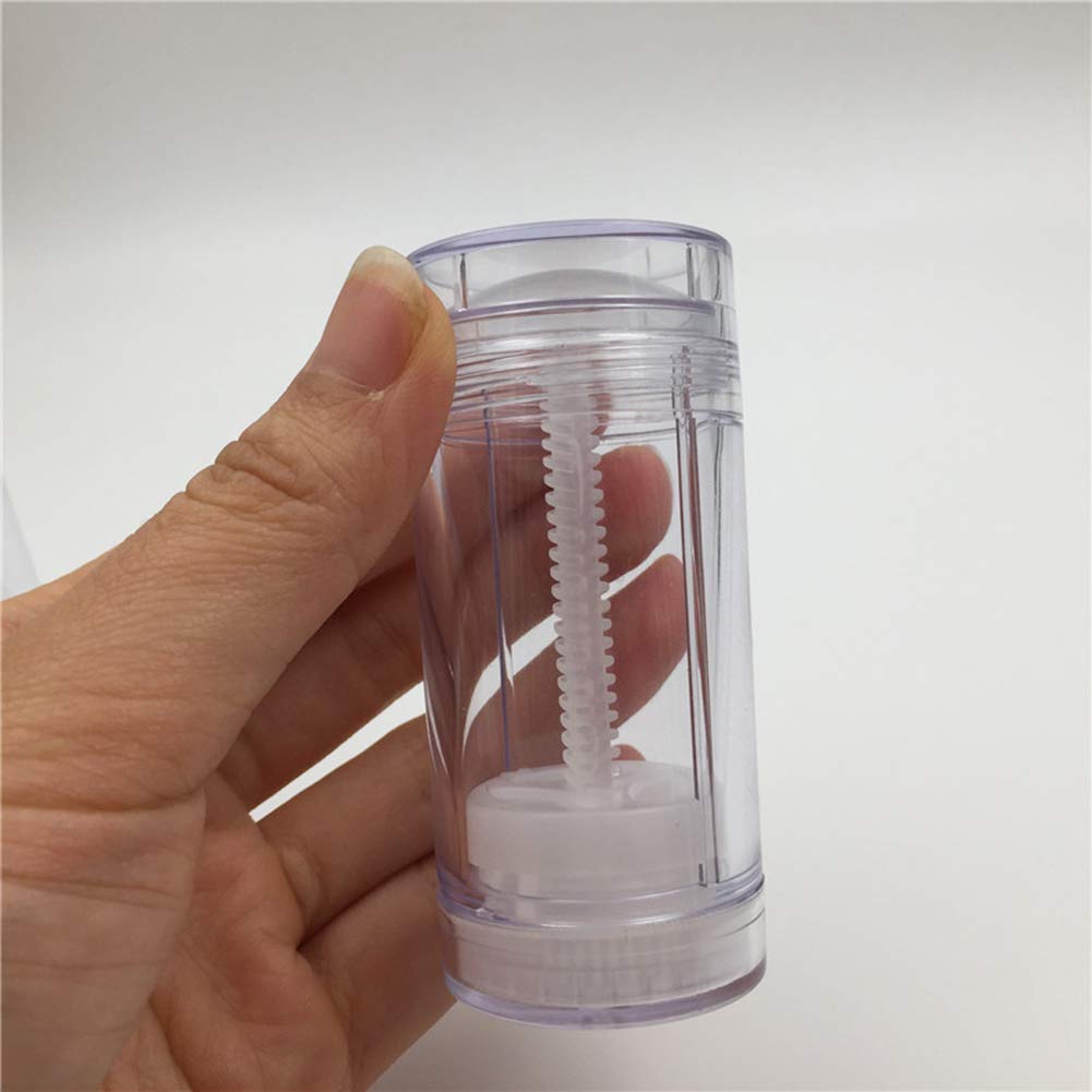 4 Pcs Deodorant Container Clear Empty Twist-Up Tubes Diy Deodorant Stick Containers Bottom Filling Gel Cosmetics Lip Balm Tube B