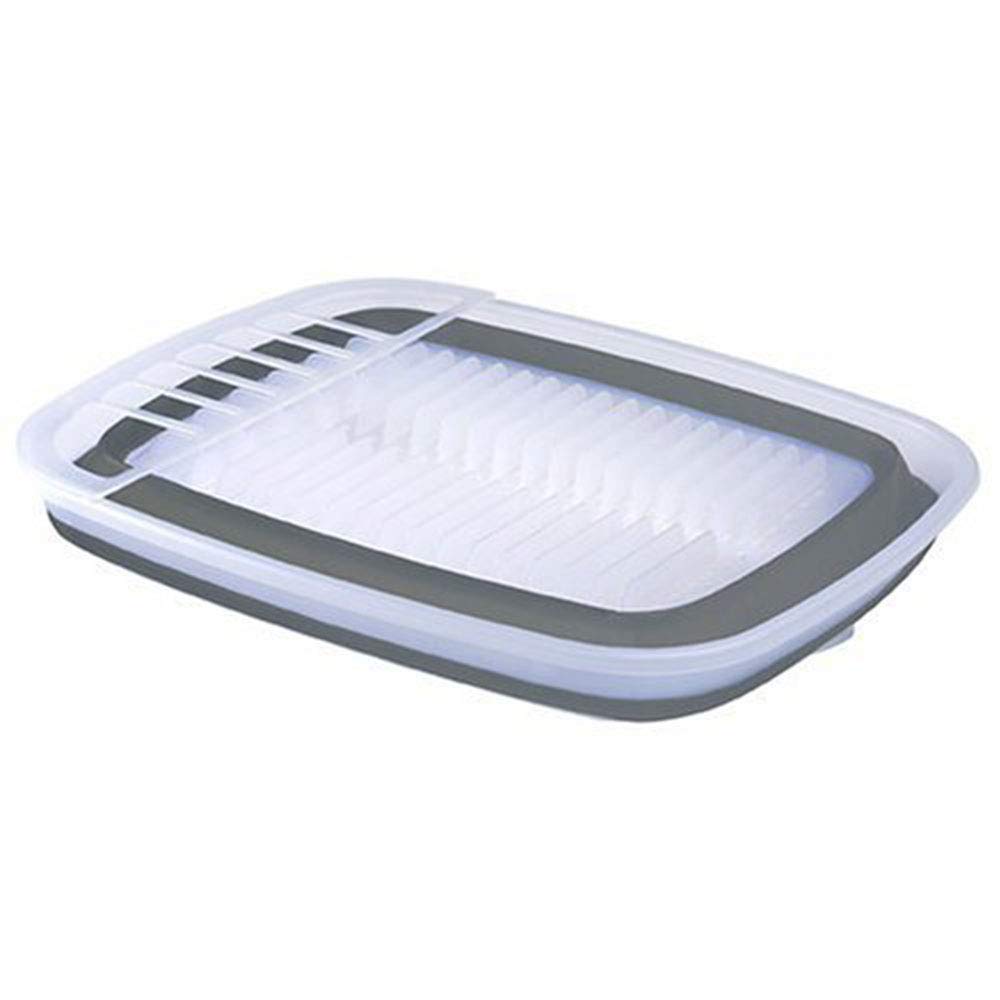 Progressive International Collapsible Dish Rack With Drain Board, Cdd-100, Perfect For Rv Sink, Camping Dish Tub
