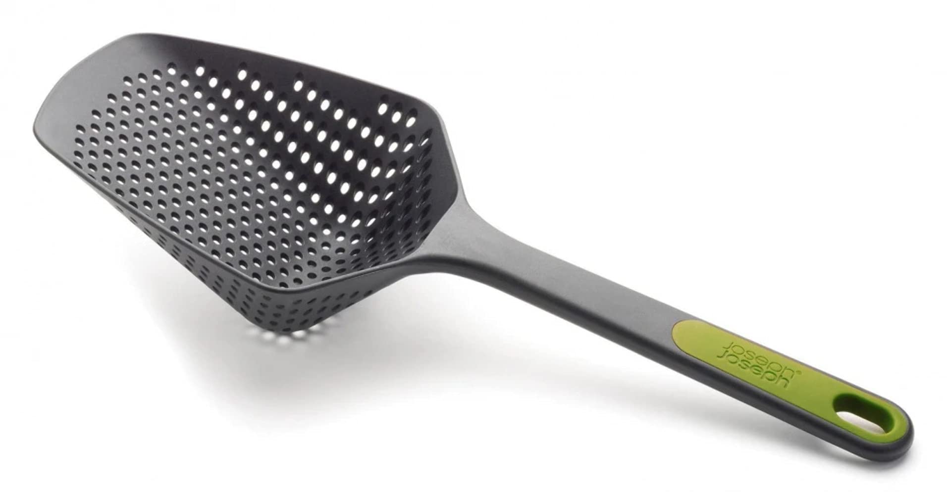 Joseph Joseph Scoop Colander Strainer Slotted Spoon, Large, Gray/Green