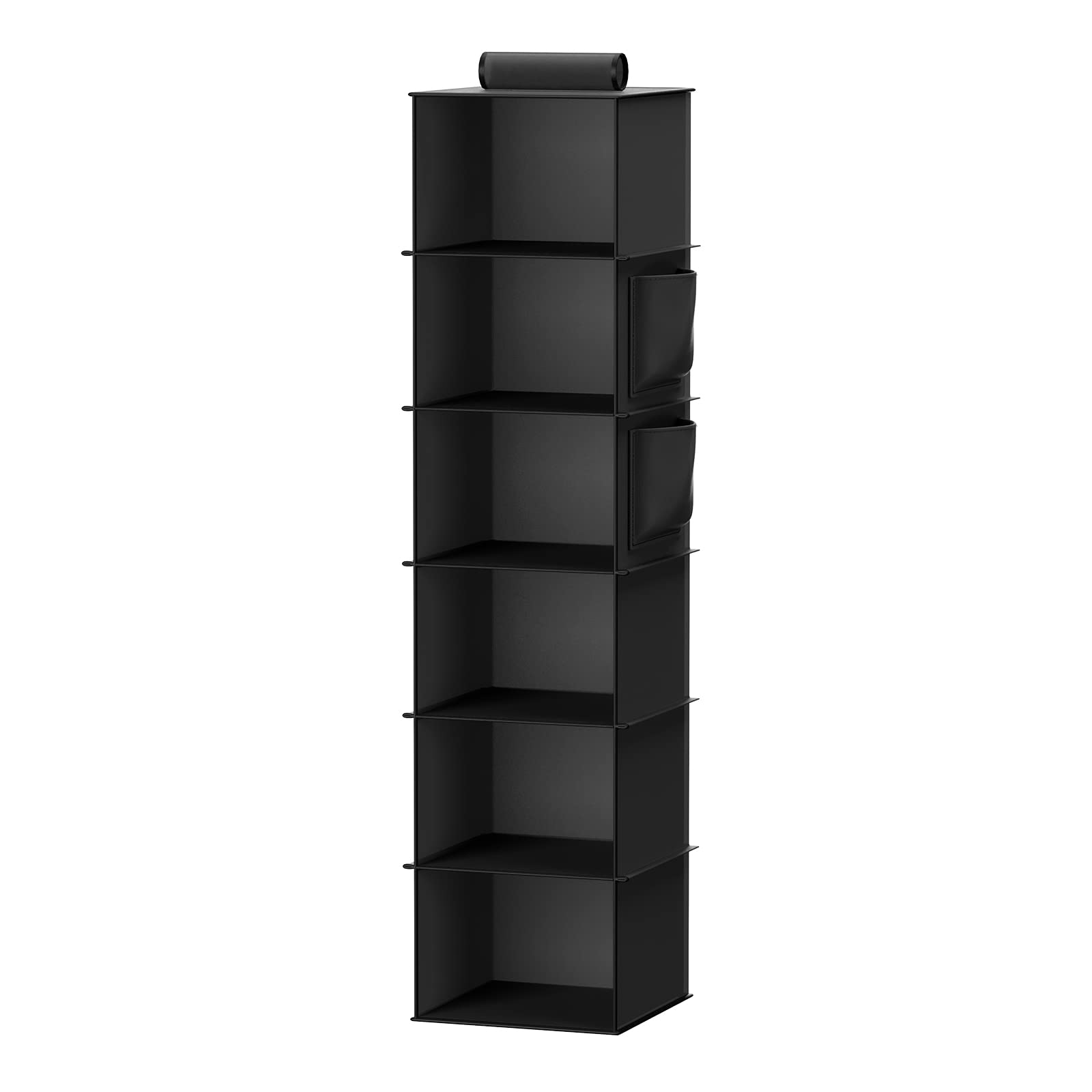 Youdenova Hanging Closet Organizers And Storage, 6-Shelf Hanging Closet Shelves, Black