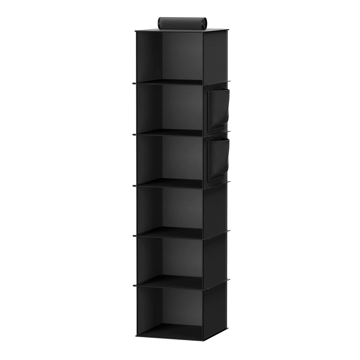 Youdenova Hanging Closet Organizers And Storage, 6-Shelf Hanging Closet Shelves, Black