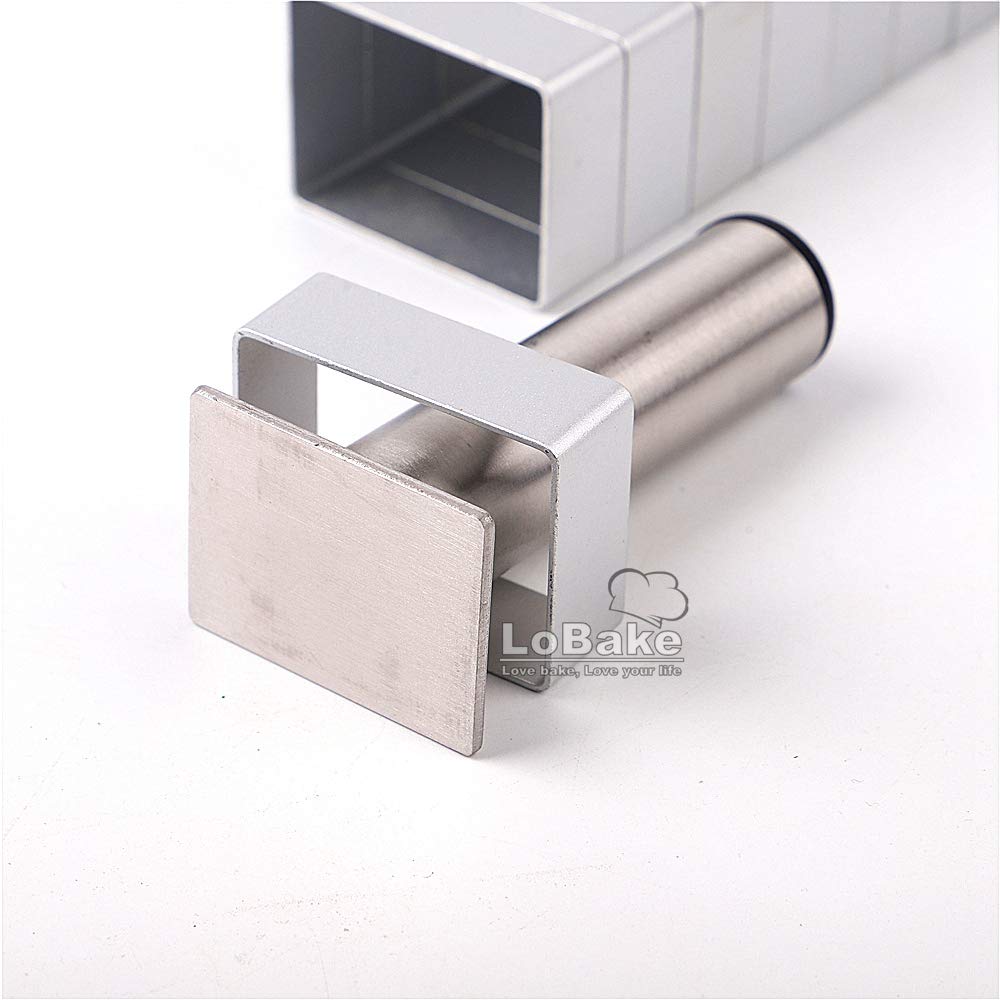 Lobake Rectangle Shape Aluminium Pineapple Cake Mold Stainless Steel Pressing Stamp Mooncake Mould Fondant Cookie Biscuit Molds