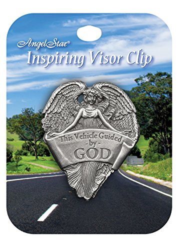 Angelstar 15727 Metal Visor Clip, 2-1/2-Inch, This Vehicle Guided By God