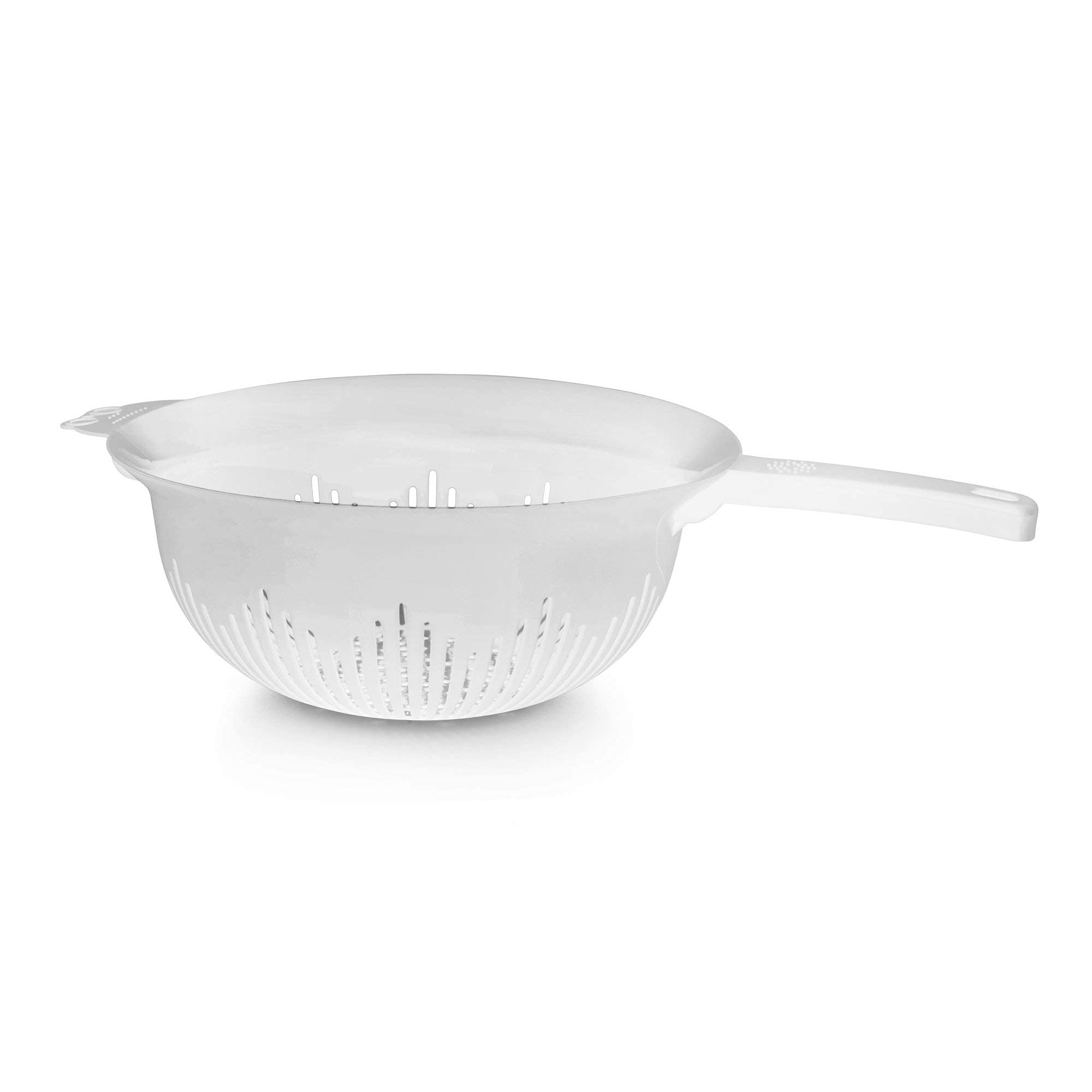 Ybm Home 9.75 Inch Plastic Strainer Colander With Long Handle - Made Of Food Safe Bpa-Free Plastic - Use For Pasta, Noodles, Spa