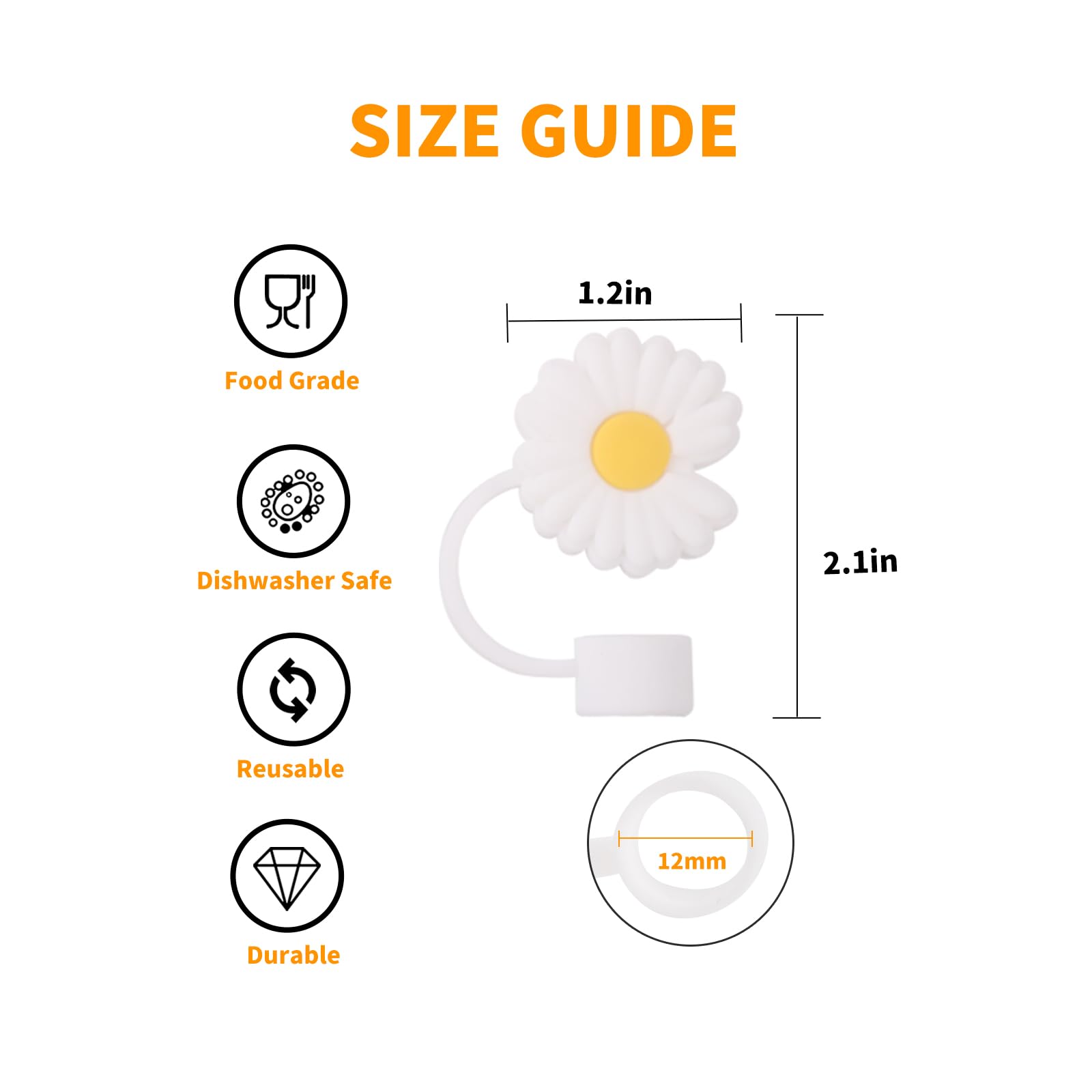 Keuye Straw Cover Compatible With Brumate 40Oz And 30Oz,Adjustable Silicone Era Straw Cover, 6Pcs Colorful Straw Cover Compatibl