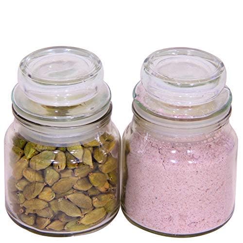 Lucid...We Build Relations .. Glass Jar & Container With Rust Proof Airtight Lid Jar For Storage Of Spices & Dryfruit Small Jars