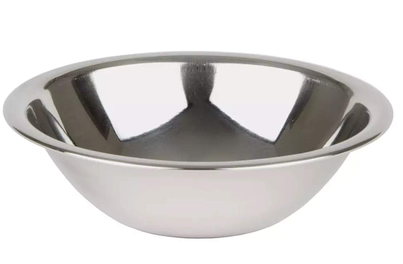 Set Of 6-6 1/2 Inch Wide Stainless Steel Flat Rim Flat Base Mixing Bowl
