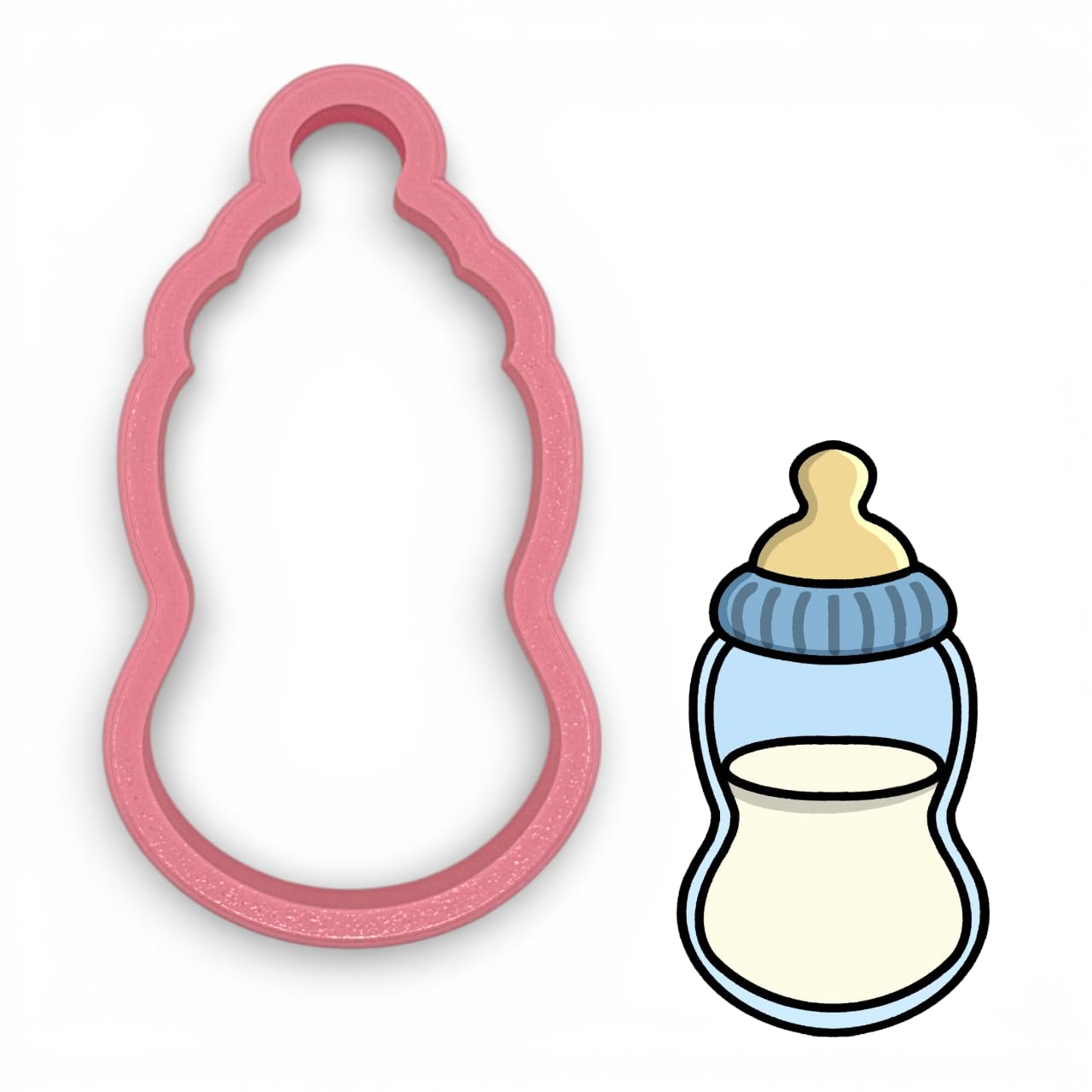 Baby Bottle Cookie Cutter, Baby Shower & Gender Reveal Cookies, Made in the USA by The Sassy Sprinkle (Small - 4 Inch)