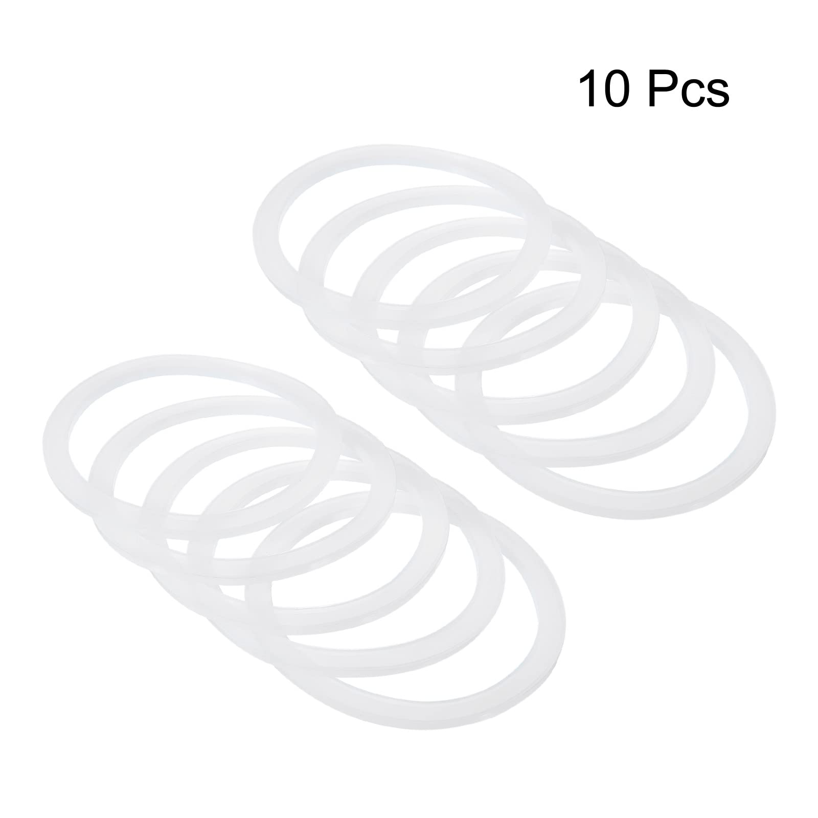Patikil 86Mm Wide Mouth Silicone Sealing Rings, 10 Pack Reusable Leak-Proof Gaskets For Mason Jar Lids, Translucent