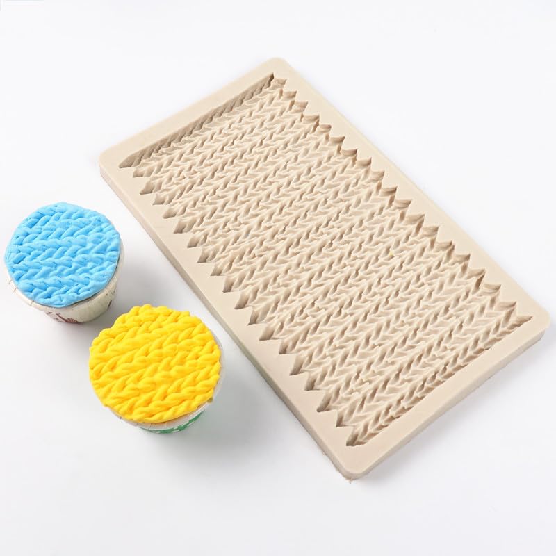 Fondant Sweater Knit Knitting Texture Silicone Chocolate For Fondant Chocolate Cake Decoration Silicone