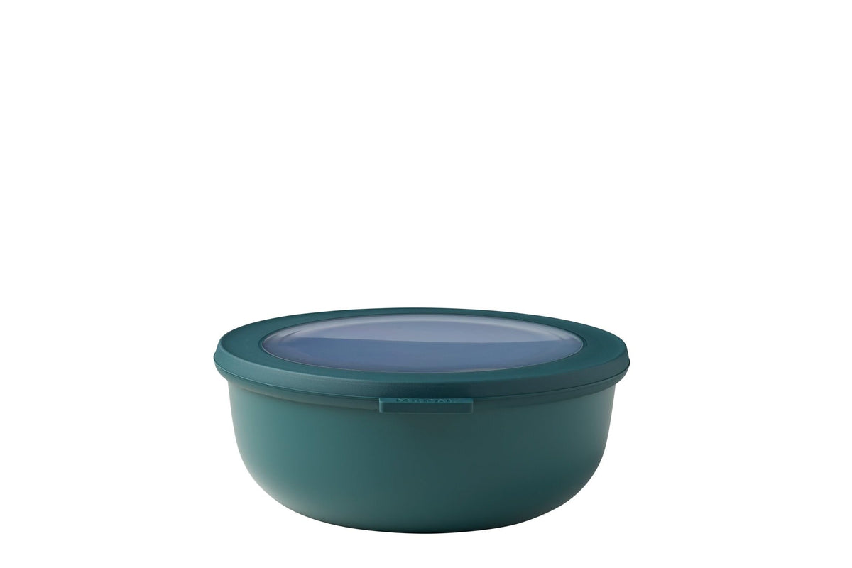 Mepal Cirqula 42Oz/1,250Ml Multi Food Storage & Serving Shallow Bowls With Transparent Lids | Perfect For Food Prep | Microwave