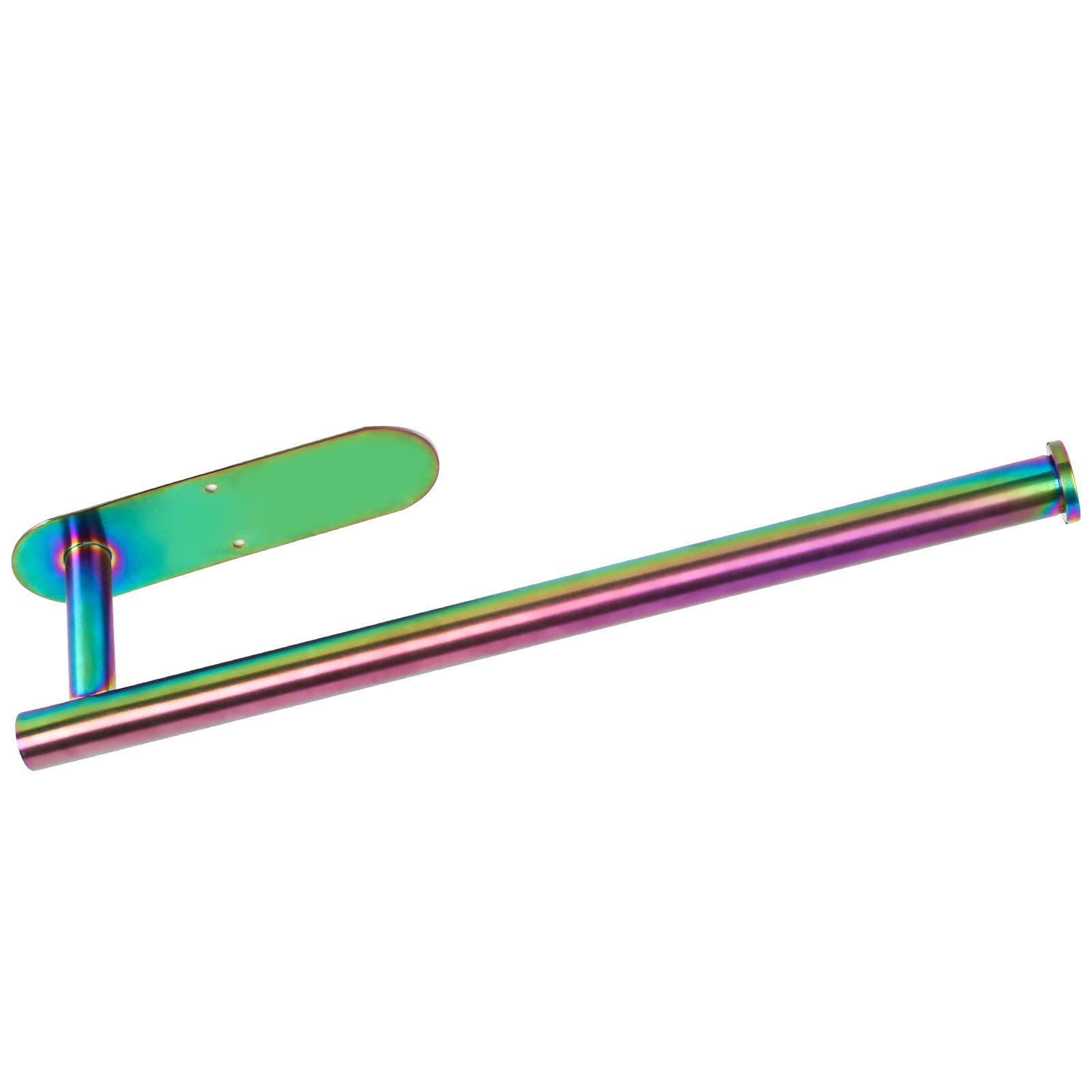 Paper Towel Holder Under Cabinet, Self-Adhesive Or Drilling Rainbow Paper Towel Rack Wall Mount, Sus304 Stainless Steel Paper To