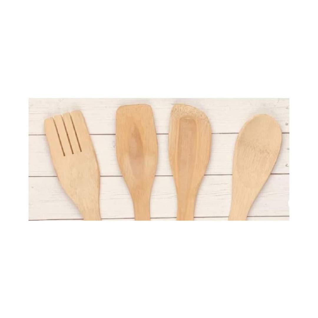 4 Piece Bamboo Kitchen Utensils Set