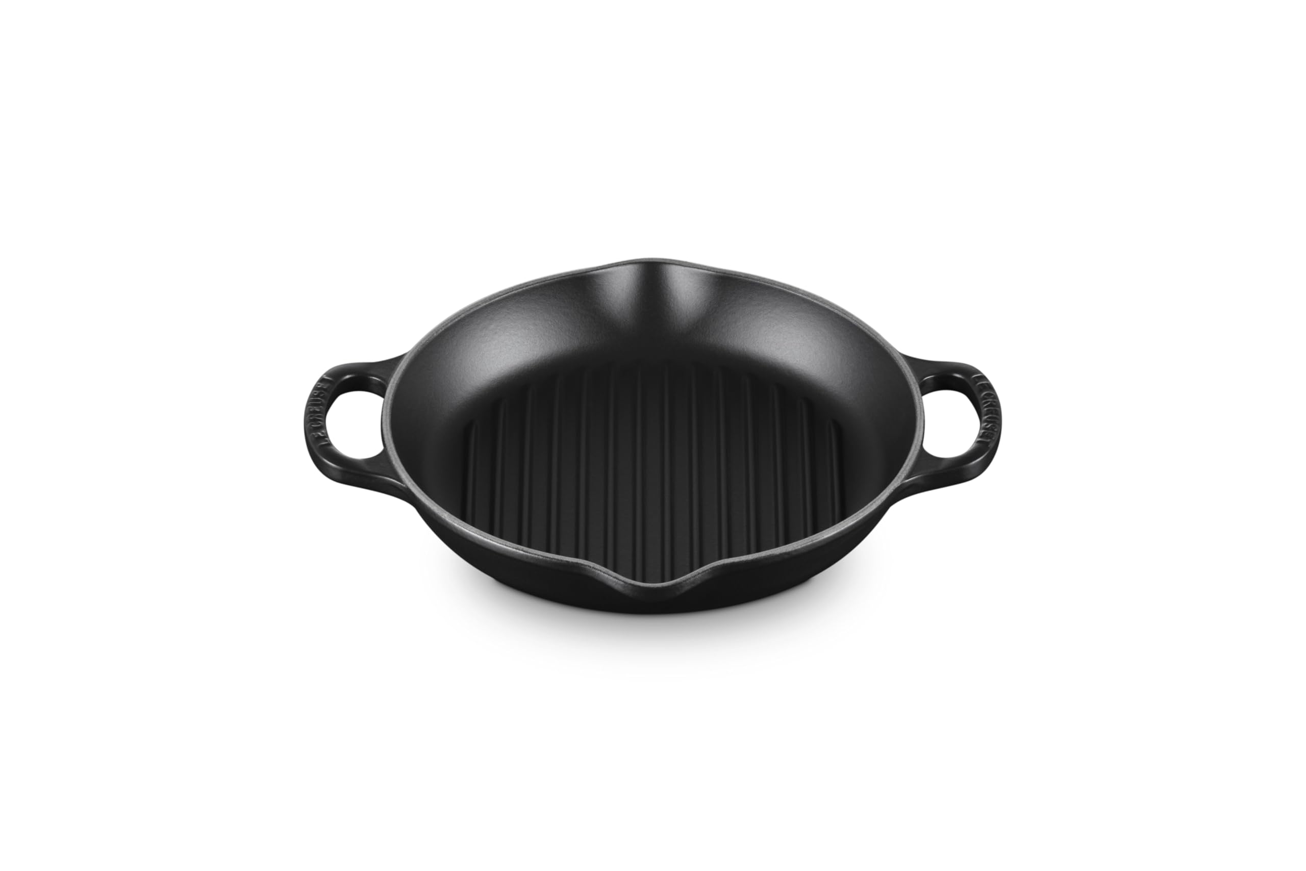 Le Creuset Enameled Cast Iron Signature Deep Round Grill, 9.75, Licorice
