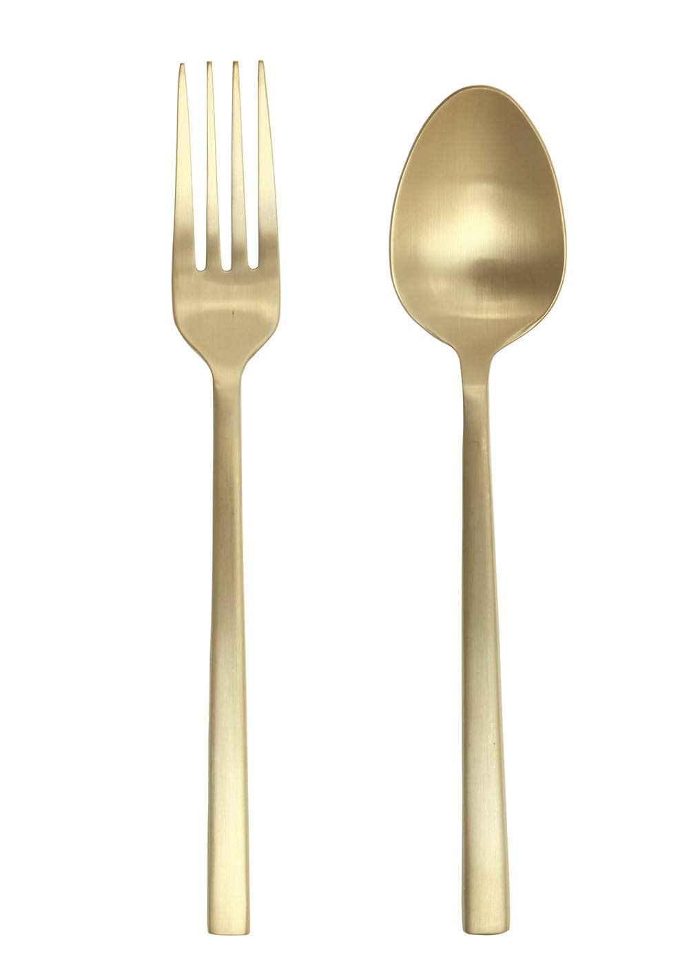 Fortessa Arezzo 2 Piece Serving Set, Boxed, Brushed Gold