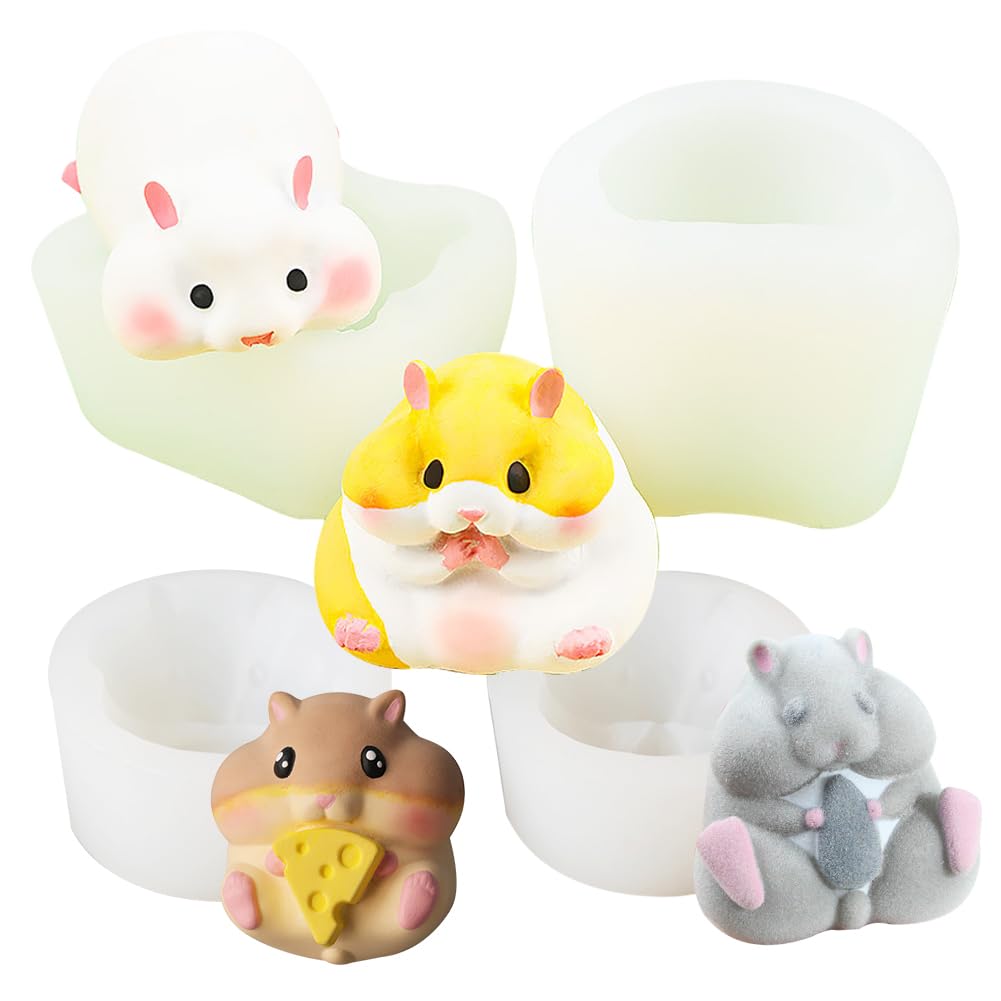 iiecrKiie Chocolate Molds Candy Molds Cute Hamster Shape Unique Bakings Molds Silicone Fondants Moulds Silicone Material For Des