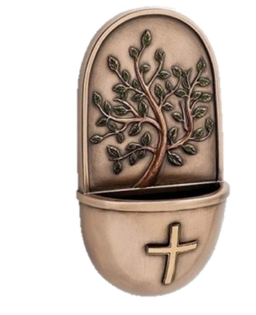 Roman Inc. 6H Holy Water Font Tree of Life Bronze Wall Font