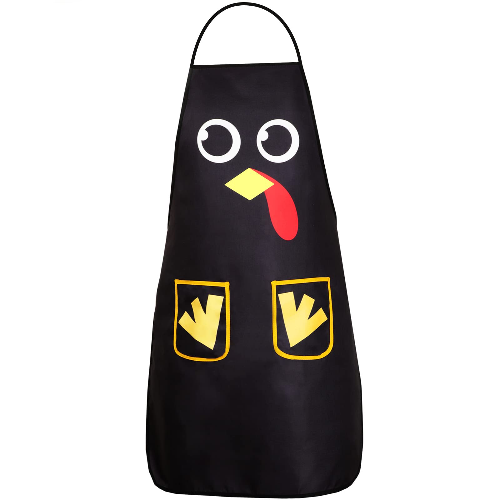 Chiazllta Fall Turkey Apron With Two Front Pockets Black Thanksgiving Apron