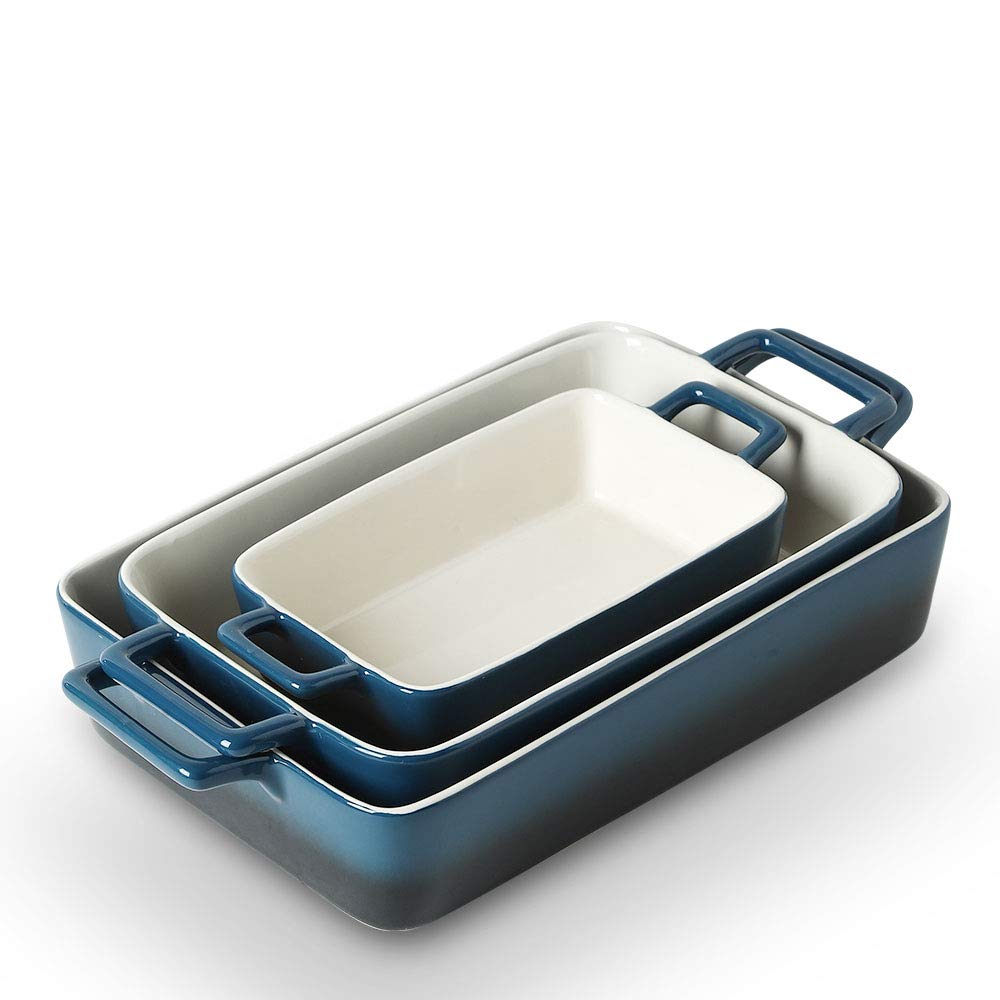 Koov Bakeware Set, Ceramic Baking Dish, Rectangular Baking Pans Set, Casserole Dish For Cooking, Cake Dinner, Kitchen, Wrapping