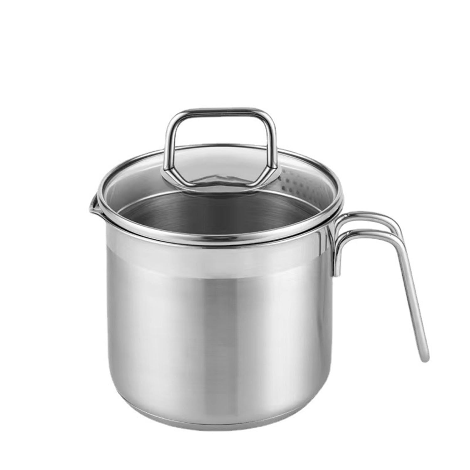 Dcigna Stainless Steel Saucepan With Glass Lid, Sauce Pan, 2.5 Quart Cooking Pot, Perfect For Boiling Milk, Sauce, Gravies, Past