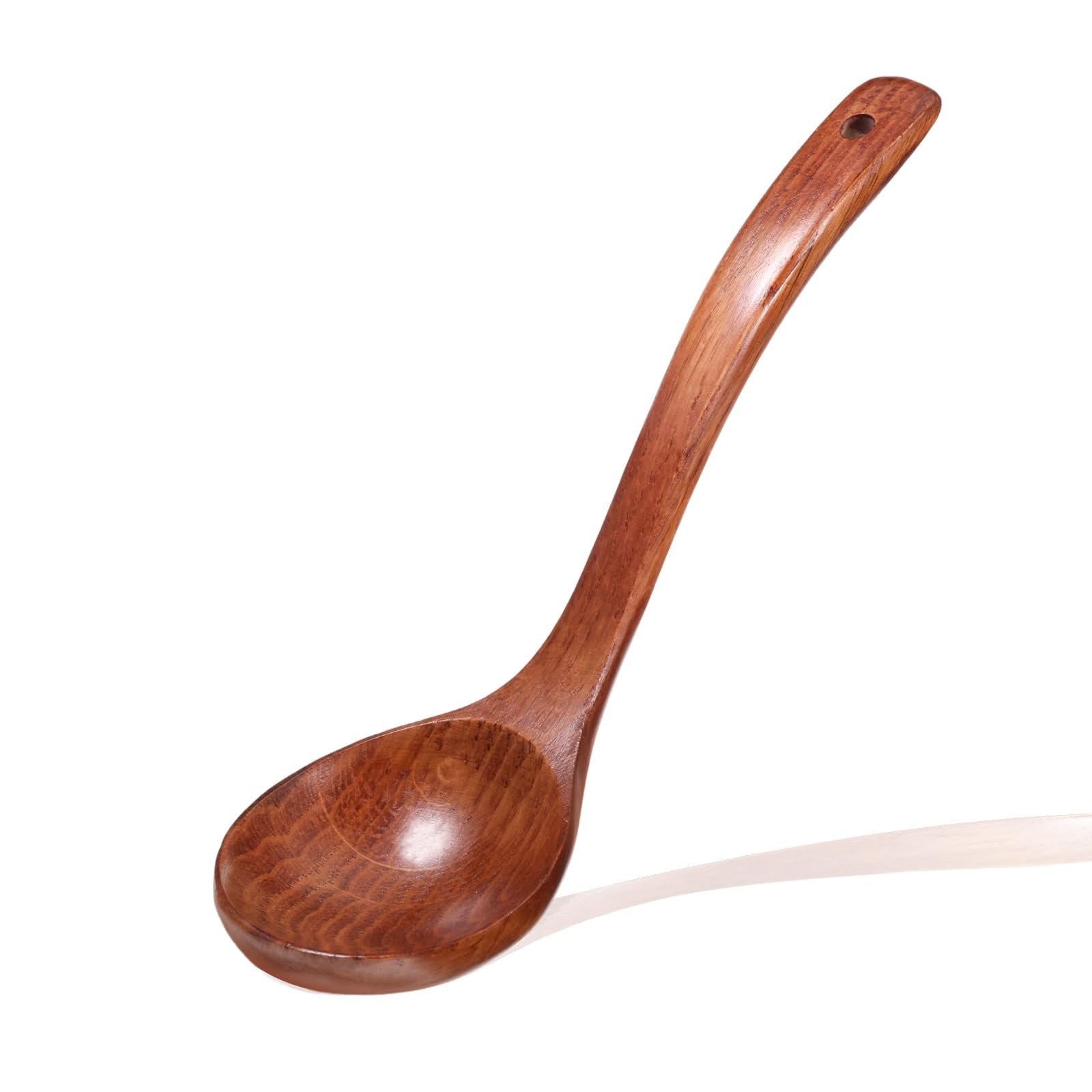 Deep Serving Spoon Smooth Finish Lightweight Wooden Ladle with Long Handle Wooden Soup Spoons Wood Soup Ladle Handmade Soups Lad