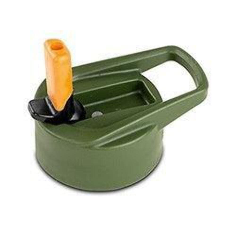 Ecovessel Replacement Kids Flip Straw Top, Green With Orange Spout