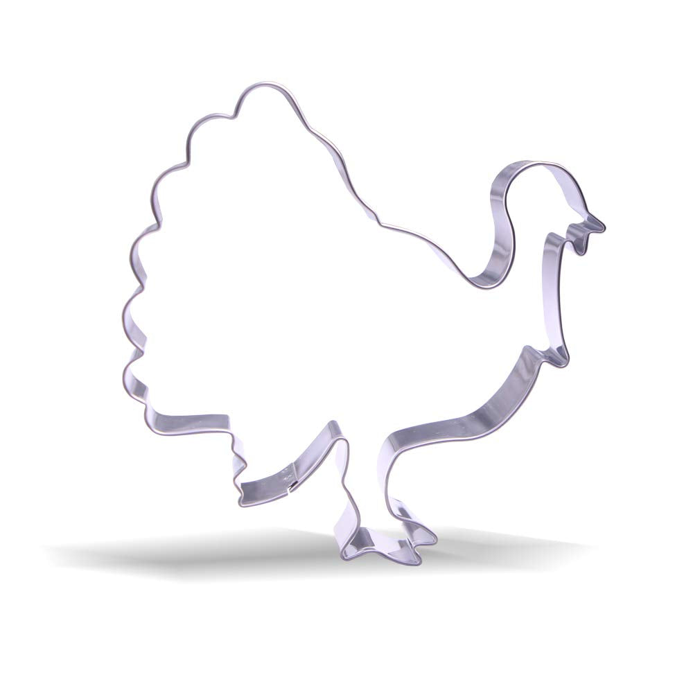 4.5 Inch Large Turkey Cookie Cutter - Stainless Steel