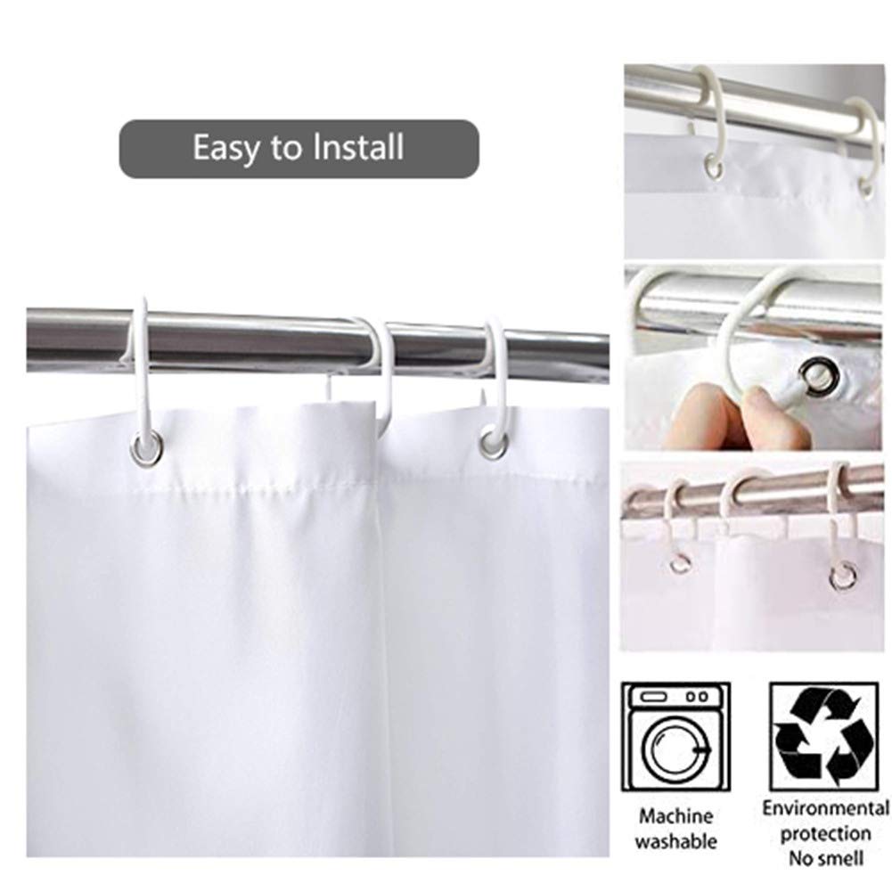 Jawo Funny Cat Shower Curtain, Cool Cat Riding Unicorn On Ocean Wave Colorful Bathroom Curtains, Rainbow Stars Kids Girls Shower