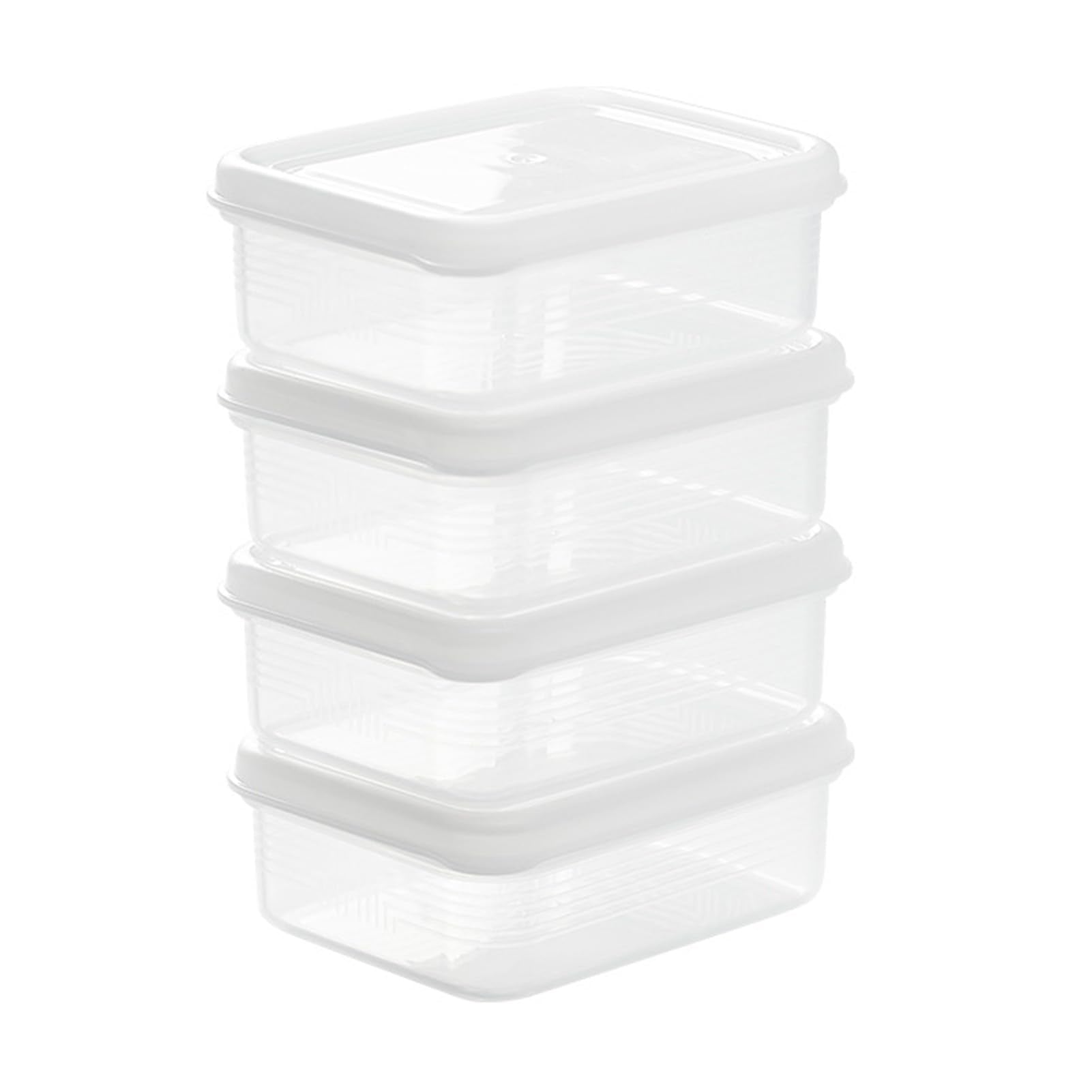 Kuuleyn Fruit Storage Containers for Fridge, Bacon Container for Refrigerator, 4PCS Frozen Meat Box Good Sealing Food Grade Refr