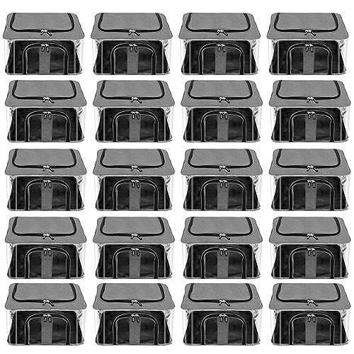 Storite 20 Pack Nylon 33 L Pvc Transparent Moisture Proof Storage Box For Clothes Closet Wardrobe Organizer For Clothes, Saree B