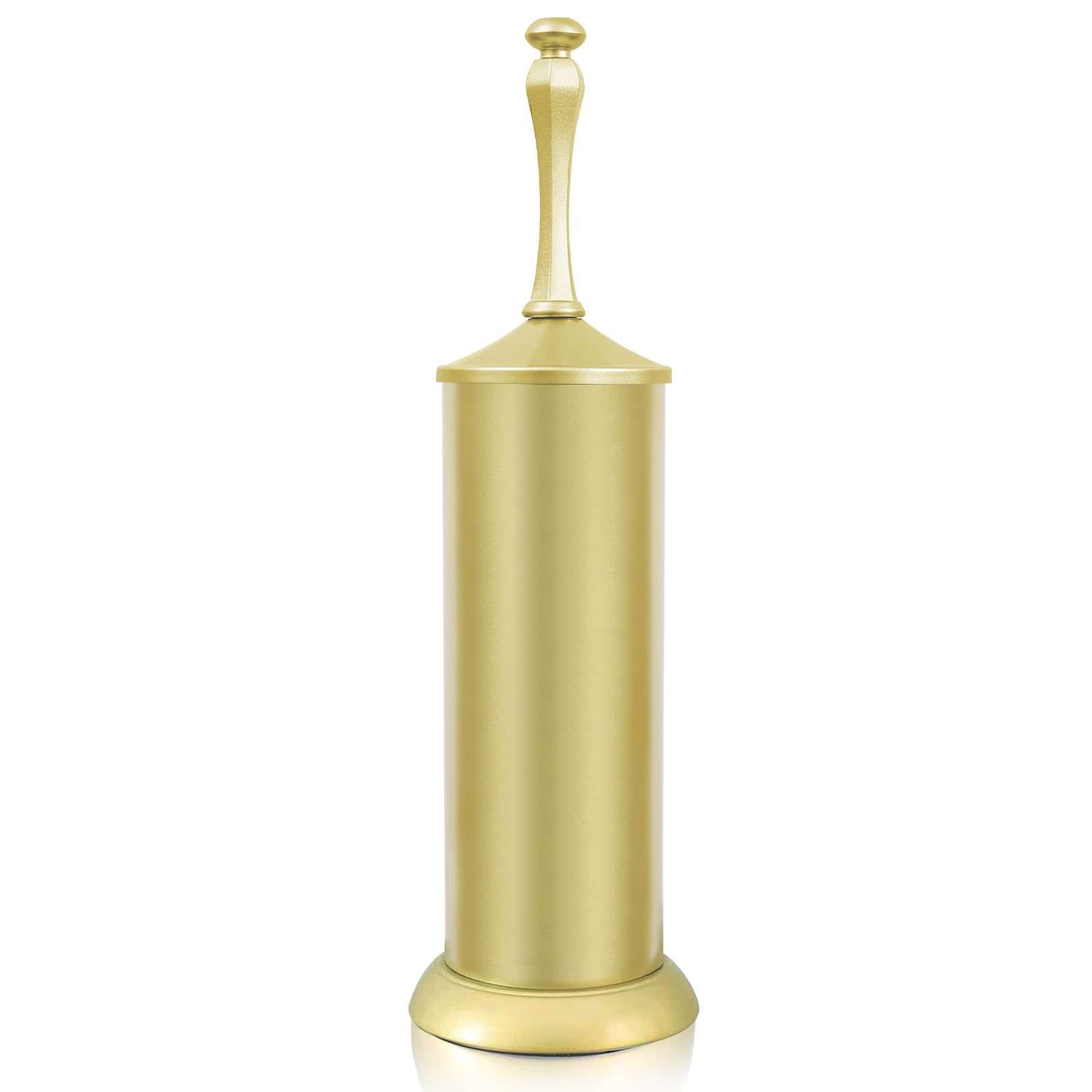 Gold Toilet Brush and Holder,Extra Long Handled Toilet Brush for Bathroom,Stainless Steel Heavy Duty Toilet Bowl Brush,Deep Clea