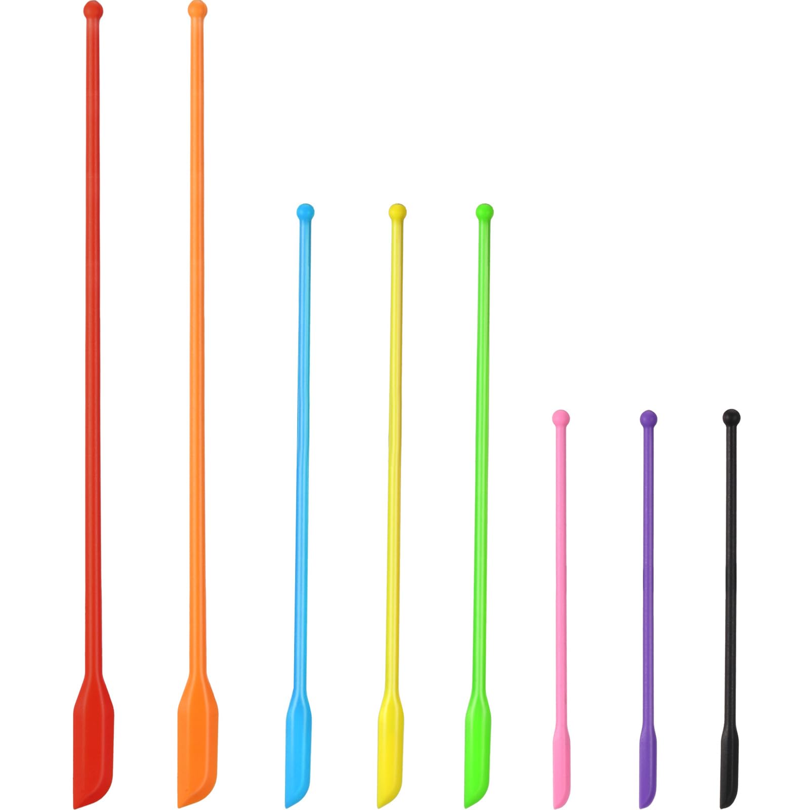 Boao 8 Pieces Makeup Spatula 3 Size Mini Cosmetic Spatula Multicolor Makeup Spatula, Silicone Spatula With Container For Beauty