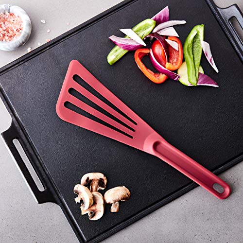 Mercer Culinary Hell'S Tools Hi-Heat Slotted Spatula, 12 Inch X 3.5 Inch, Red