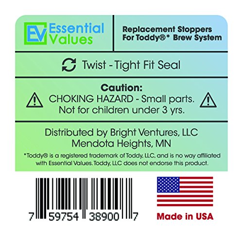 6 Pack Replacement Stoppers/Plugs For Toddy And Filtron Cold Brew Systems, By Essential Values