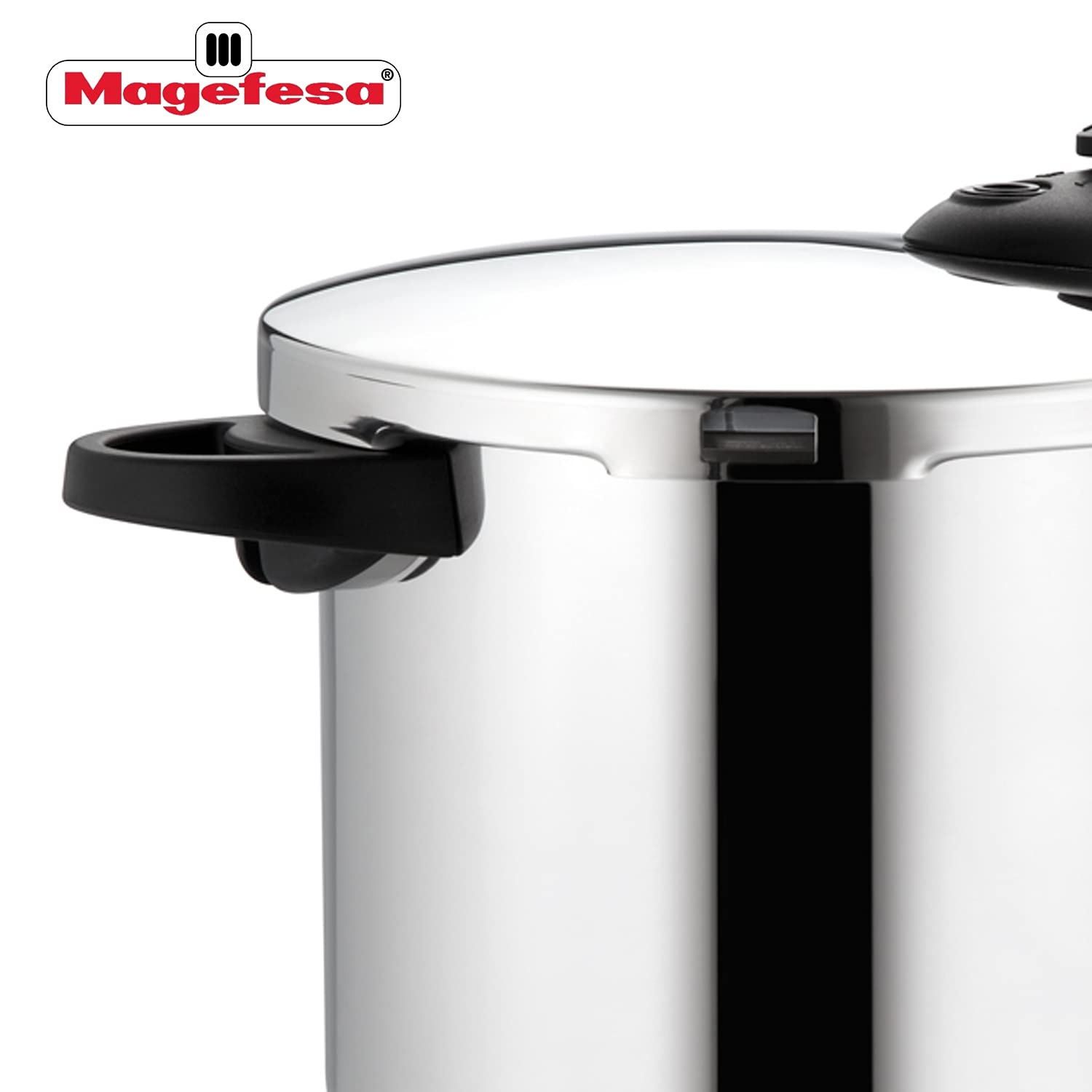 Magefesa Favorit Super-Fast and Easy To Use pressure cooker, 6.3 Quart, 18/10 stainless steel, suitable for all types of cooktop