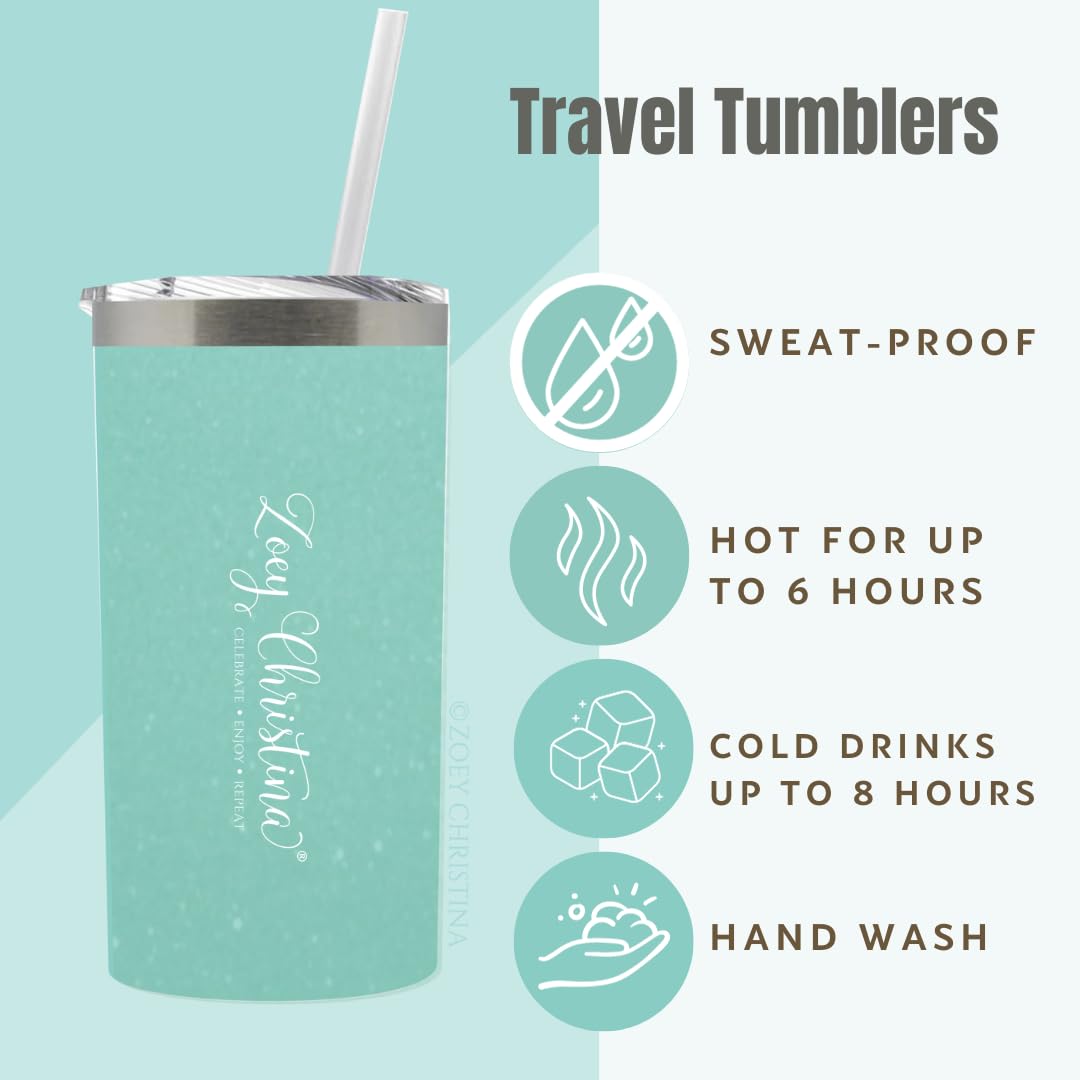 Zoey Christina Best Dachshund Mom Ever - Iridescent Tumbler With Lid And Straw, 16 Oz - Perfect For Coffee & Cold Drinks - Avail