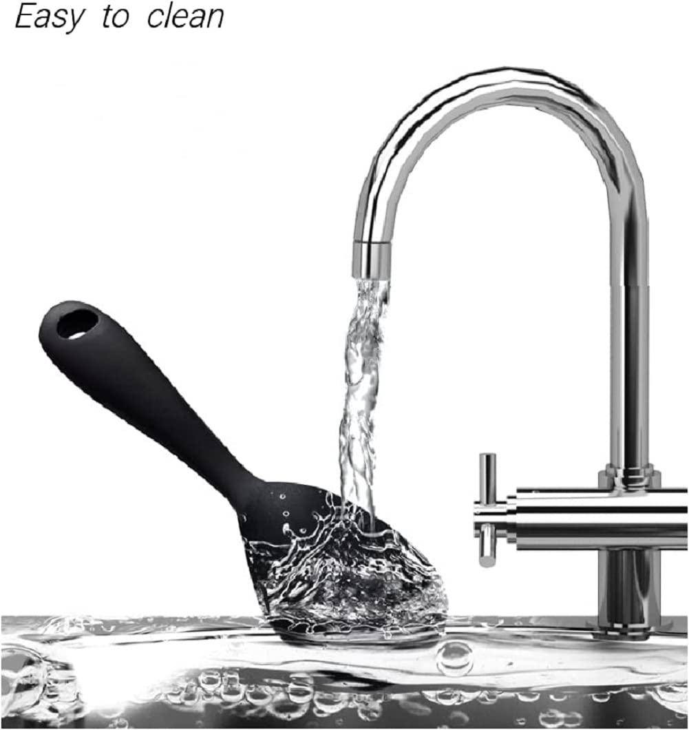 Ramkuwar Silicone Rice Spoon Non Stick Rice Scooper Heat Resistant Kitchen Gadge Rice Spoon Paddle Cooking Utensil Rice Spatula